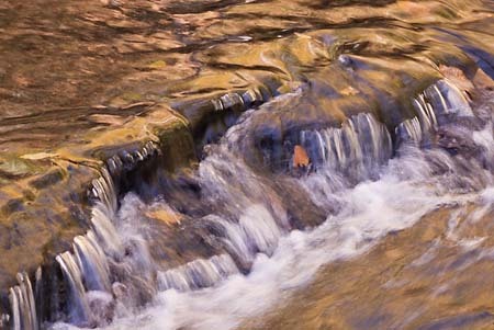 Golden Reflections and Rapids, West Virginia : Views of the Land : Evelyn Jacob Photography