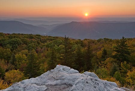 Sunrise at the First Overlook, Dolly Sods, West Virginia : Views of the Land : Evelyn Jacob Photography
